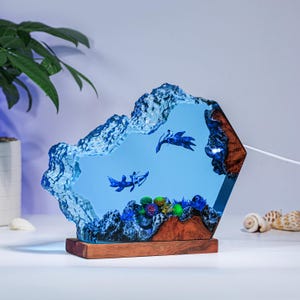 Il.u Av.atar 2 The Way of W.ater A.vatar 2 Epoxy and Wooden Resin Night Lights Home decor and gift creative personalized gifts
