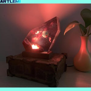 Space Epoxy Resin Night Lights, Galaxy Resin Lamp, Astronauts and Earth model Lamp, Universe Lamp, Valentine Gift, Winter Gift